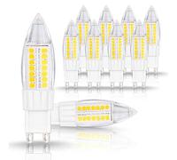 G9 LED Light Bulb 6W 500Lm 3000K Warm White 50 Watt Replacement 360 Degree Beam Angle 90-240V AC [Energy Class A+]-Pack of 10