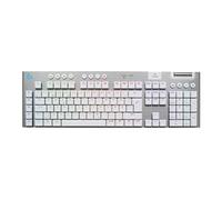 G915 X - Clavier - jeu, LIGHTSPEED - full size - backlit - sans fil - Bluetooth, 2.4 GHz, USB-C - blanc