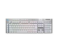 G915 X - Clavier - LIGHTSPEED - backlit - sans fil - Bluetooth 5.0, 2.4 GHz, USB - QWERTY - International US - commutateur : GL Tactile - blanc