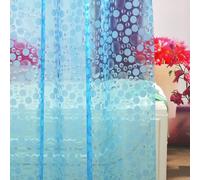 GA-Geetopia Rideau de Douche Fin en Plastique EVA Bleu avec œillets métalliques antirouille et aimants lestés (sans Crochets) - Motif Galets - 183 x 183 cm