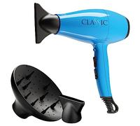 GA.MA Italy Professional, Classic Hair Dryer, sèche-cheveux professionnel avec moteur italien 2200 W AC, revêtement en céramique pour des cheveux brillants et sans frisottis, couleur bleue