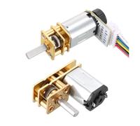 GA12-N20 DC 3V 6V 12V Metal Gear electronic starter Small Speed Gear DC electronic starter GA12 N20 with Encoder Test Code Tray 16RPM -1000RPM CZAOINCU(6V 60RPM)