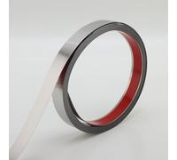 Gaahing brossé métal Trim, Peel et Stick acier inoxydable moulage mural pour cheminée, cadre de miroir, meubles et décoration de la maison, 5m x 2cm