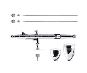Gaahleri Aérographe, Kit d'aérographe avec Déclencheur Double, Godet à gravité 1/2 et 1/4, Aiguille 0.35mm & 0.5mm, Séries Advanced GHAD-39