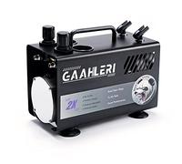 Gaahleri Kit de peinture à l'aérographe avec réservoir d'air compresseur 1 L - Système de sortie d'air double - Guide avancé - Guide d'aérographe manuel - Décoration de gâteau, peinture de tatouage