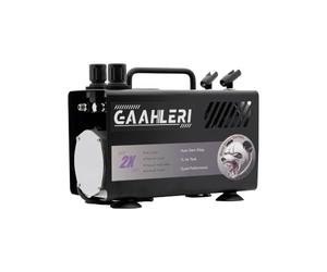 Gaahleri Kit de peinture à l'aérographe avec réservoir d'air compresseur 1 L - Système de sortie d'air double - Guide avancé - Guide d'aérographe manuel - Décoration de gâteau, peinture de tatouage