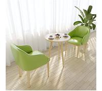 GAAHRQQQ 1 table et 2 chaises chaise en cuir PU 60 cm petite table ronde salon de beauté café cinéma salle de billard 4S magasin de voiture (couleur : bleu) (vert)