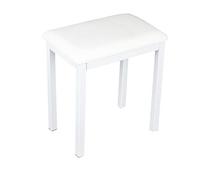 GAAHRQQQ Banc de piano, tabouret solo, coussin respirant en cuir PU (couleur : blanc)