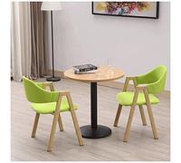 GAAHRQQQ Café Balcon Boutique Dessert Restaurant Chaise en coton et lin Bureau Salle de conférence Hôtel 4S Car Shop (couleur : 1 table, 2 chaises taille : 70 cm) (1 table 2 chaises 80 cm)