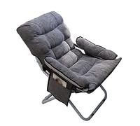GAAHRQQQ Chaise Accueil Loisirs Balcon Canapé paresseux Pause Déjeuner Siesta Chaise pliante Dossier inclinable Chaise portable (couleur : rouge) (gris)