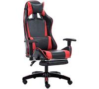GAAHRQQQ Chaise de gamer, chaise d'ordinateur, chaise de bureau 8 cm, accoudoirs relevables à 145°, design décontracté, chaise de sédentarité, charge non fatiguée