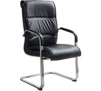 GAAHRQQQ Chaise d'ordinateur en cuir double coussin chaises de jeu vidéo pied arc ergonomique pour bureau salle de réunion kaki (couleur : marron) (noir)