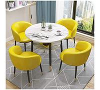 GAAHRQQQ Chambre à coucher Hôtel Salon de thé Ensemble de meubles de bureau Table ronde Hôtel Balcon Café Magasin de vêtements Boutique de boissons (couleur : kaki) (jaune)