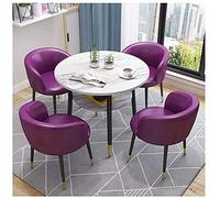 GAAHRQQQ Chambre à coucher Hôtel Salon de thé Ensemble de meubles de bureau Table ronde Hôtel Balcon Café Magasin de vêtements Boutique de boissons (couleur : kaki) (violet)