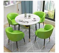 GAAHRQQQ Combinaison chambre à coucher hôtel magasin de thé bureau ensemble de meubles de bureau 80 cm table ronde hôtel balcon café magasin de vêtements magasin de boissons (couleur : kaki) (vert)