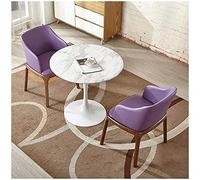 GAAHRQQQ Ensemble de tables et chaises pour cuisine, bibliothèque, café, bureau, dessert, hôtel, salle de réunion, chambre à coucher, 1 table et 2 chaises, plusieurs tailles (violet, 60 cm)