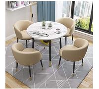 GAAHRQQQ Jardin Creative Table Double Couche Couloir Salle de Réception Magasin de Vêtements 1 Table et 4 Chaises Tissu Coton et Lin (Couleur : Vert) (Kaki)