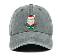 Gaakvrr Chapeaux de baseball de Noël pour homme et femme, casquette de baseball de Noël brodée réglable, casquette de camionneur de Noël, gris, Taille unique