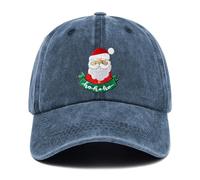 Gaakvrr Chapeaux de baseball de Noël pour homme et femme, casquette de baseball de Noël brodée réglable, casquette de camionneur de Noël, bleu marine, Taille unique