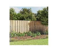 vidaXL Clôture en mailles de chaîne avec bride argenté 0,8x10 m