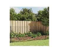 vidaXL Clôture à mailles losangées avec bride anthracite 0,8x25 m