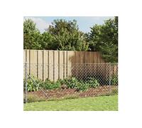 vidaXL Clôture en mailles de chaîne avec bride argenté 0,8x25 m