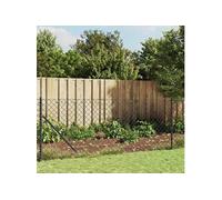 vidaXL Clôture à mailles losangées avec bride anthracite 1,1x10 m