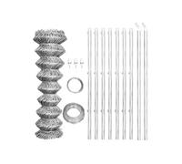 Gaashek met palen 15x1,25 m gegalvaniseerd staal zilverkleurig141496