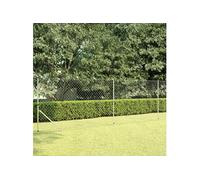 Gaashek met palen 15x1,5 m gegalvaniseerd staal zilverkleurig145752
