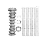 Gaashek met palen 25x0,8 m gegalvaniseerd staal zilverkleurig141498