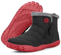 Gaatpot Barefoot Bottes Homme Femme Bottines Large Pied, Nero_Rosso, 41 EU