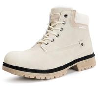 Gaatpot Bottes Hiver Femme Chaussures de Randonnee Chaudes Mode Bottines de Neige Lacets,Beige D,EU38