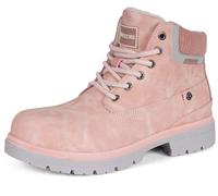 Gaatpot Bottes Hiver Femme Chaussures de Randonnee Chaudes Mode Bottines de Neige Lacets,Rose D,EU41