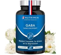 Gaba 750 Mg/J - Calme - Favorise Le Sommeil - Complément Alimentaire - 60 Gélules Végétales- Fabrication Française - Nutrimea