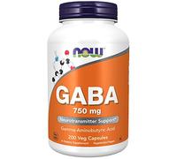 GABA 750 mg 200 gélules végétales Now Foods