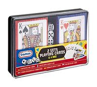 Grafix - Jeu De Cartes,Lot de 2 Jeux de 56 Cartes à Jouer,Playing Cards(1 Bleu et 1 Rouge)