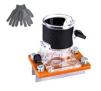 Gabarit 2 en 1 pour défonceuse et rainureuse, guide en aluminium, réglable, avec fraise et gants. (A)