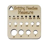 Gabarit à aiguilles à tricoter - Quadrant en bois pour mesurer l'épaisseur du fil - Outil de mesure multifonction pour travaux manuels, fournitures de bricolage pour débutants et amateurs