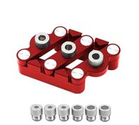 Gabarit à bois auto-centrant en alliage d'aluminium avec jauge de cheville multi-trous pour un alignement et un positionnement précis Guide de perçage du bois réglable