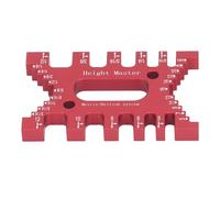 Gabarit à tenon et queue d'aronde, outil de menuiserie en alliage d'aluminium gravé pour des mesures précises à la scie à défonceuse (Rouge)