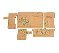 Gabarit Acrylique Patron Trousse/Carnet 13 x 23 x 2 cm Transparent - Découpe Précise, Résistant UV & Chocs, DIY Cuir Artisanat