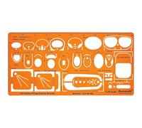 Gabarit Architecte 1/20 - Normographe Sanitaire 1/20 - Pochoir Architecture - Gabarit de Mobilier et de Dessin Technique - Trace Gabarit Architecte