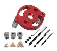 Gabarit Autocentrant pour Tourillons, Repère de Perçage pour Tiroirs, Positionneur de trous pour le travail du bois, pour Rénovateurs Entrepreneurs Menuisiers Bricoleurs Cuisine Salle de Bain