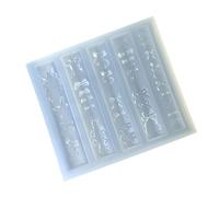 Gabarit autocollant flexible en forme de nœud avec matériaux en silicone robuste réutilisable pour nail art outil en silicone souple