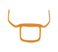 Gabarit Barbe Métal ABS 14x6cm 60g Noir/Orange - Modèle Moustache Professionnel Pour Coupe Précise, Contour Favoris & Barbiche