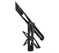 Gabarit coulissant biseauté en T avec règle coulissante, queue d'aronde mobile et poignée à verrouillage rapide, conçu pour une mesure précise de l'angle sur le bois et d'autres matériaux (noir (ABS))