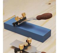 Gabarit d'affûtage pour burins à bois et fers à raboter, guide d'angle réglable avec construction en alliage d'aluminium, compatible avec divers burins Si (noir)