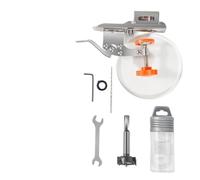 Gabarit d'alésage de charnière en acier inoxydable 35 mm pour le travail du bois avec foret pour installation de meubles de porte, d'armoire, de meubles