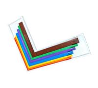 Gabarit d'alignement d'angle pour les utilisateurs de papier, ensemble de guides de cartes en forme de L avec cinq tailles de rails et guide d'alignement de la fabrication de cartes de base, outil de
