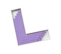 Gabarit d'alignement d'angle pour les utilisateurs de papier, ensemble de guides de cartes en forme de L avec cinq tailles de rails et guide d'alignement de la fabrication de cartes de base, outil de